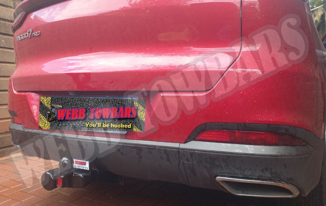 Chery Tiggo7Pro fitted with a Standard Towbar by Webb Towbars in Gauteng, South Africa – precision-manufactured and expertly installed for reliable towing performance