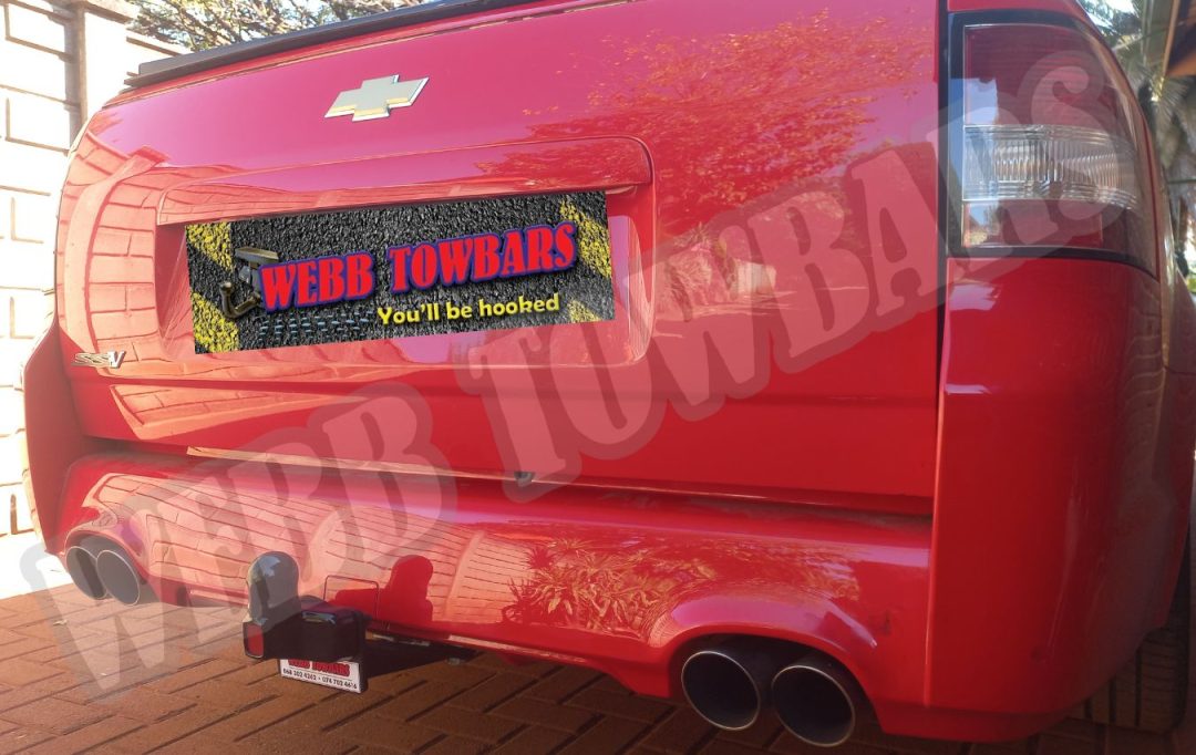 Chevrolet Lumina SS Bakkie fitted with a custom detachable towbar by Webb Towbars in Gauteng, South Africa – precision-engineered for performance and clean design
