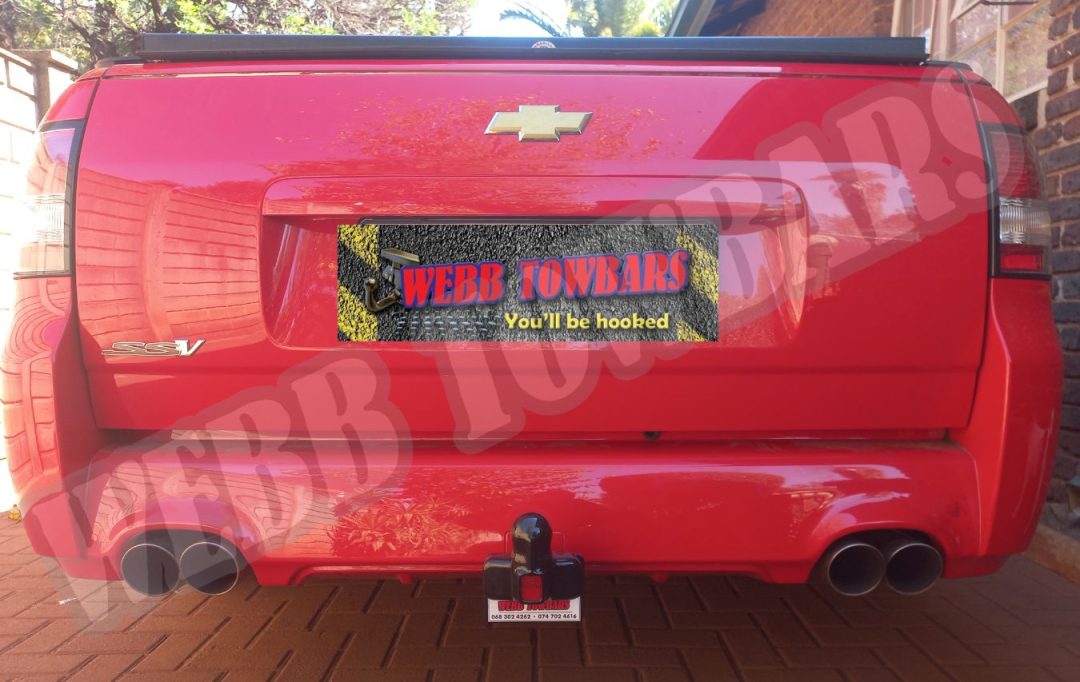 Chevrolet Lumina SS Bakkie fitted with a custom detachable towbar by Webb Towbars in Gauteng, South Africa – precision-engineered for performance and clean design