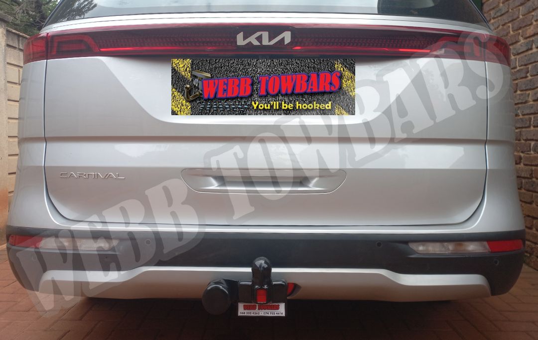Kia Carnival fitted with a standard towbar by Webb Towbars in Gauteng, South Africa – custom installation for safe and reliable towing