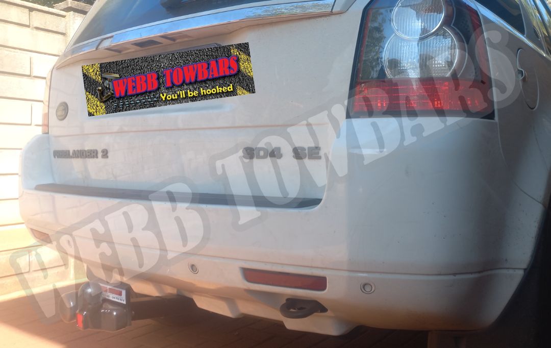 Land Rover Freelander 2 equipped with a precision-fitted standard towbar by Webb Towbars in Gauteng, South Africa – built for durability and seamless performance.