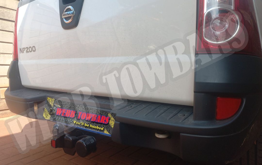 Nissan NP200 fitted with a standard towbar by Webb Towbars in Gauteng, South Africa – expert installation for light commercial utility vehicles