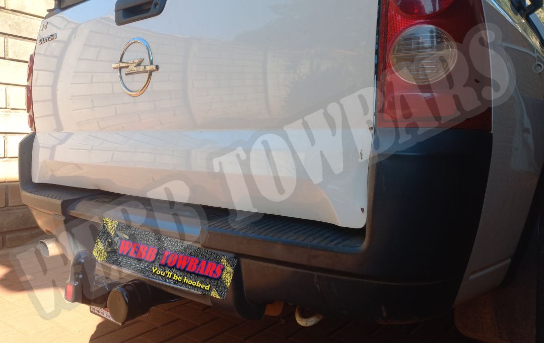 Opel Corsa Utility fitted with a standard towbar by Webb Towbars in Gauteng, South Africa – durable and reliable towing solution custom-manufactured for work and travel