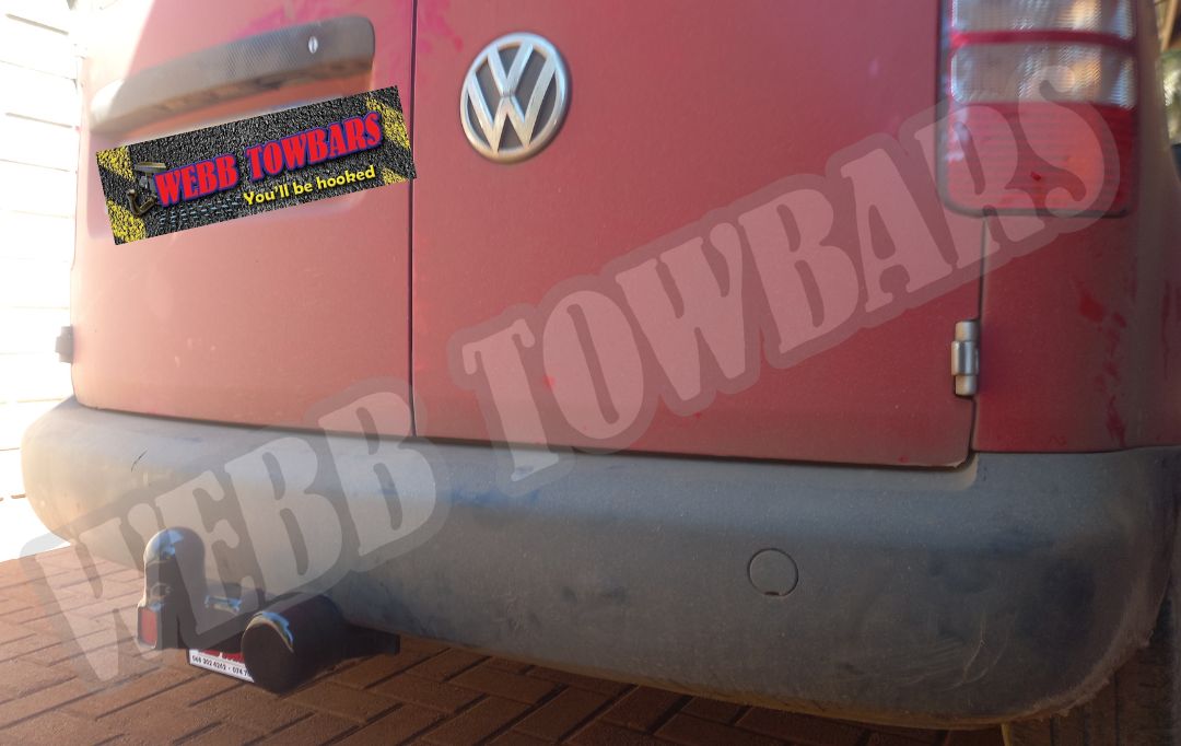 Volkswagen Caddy fitted with a standard towbar by Webb Towbars in Gauteng, South Africa – durable towing solution for commercial and everyday use