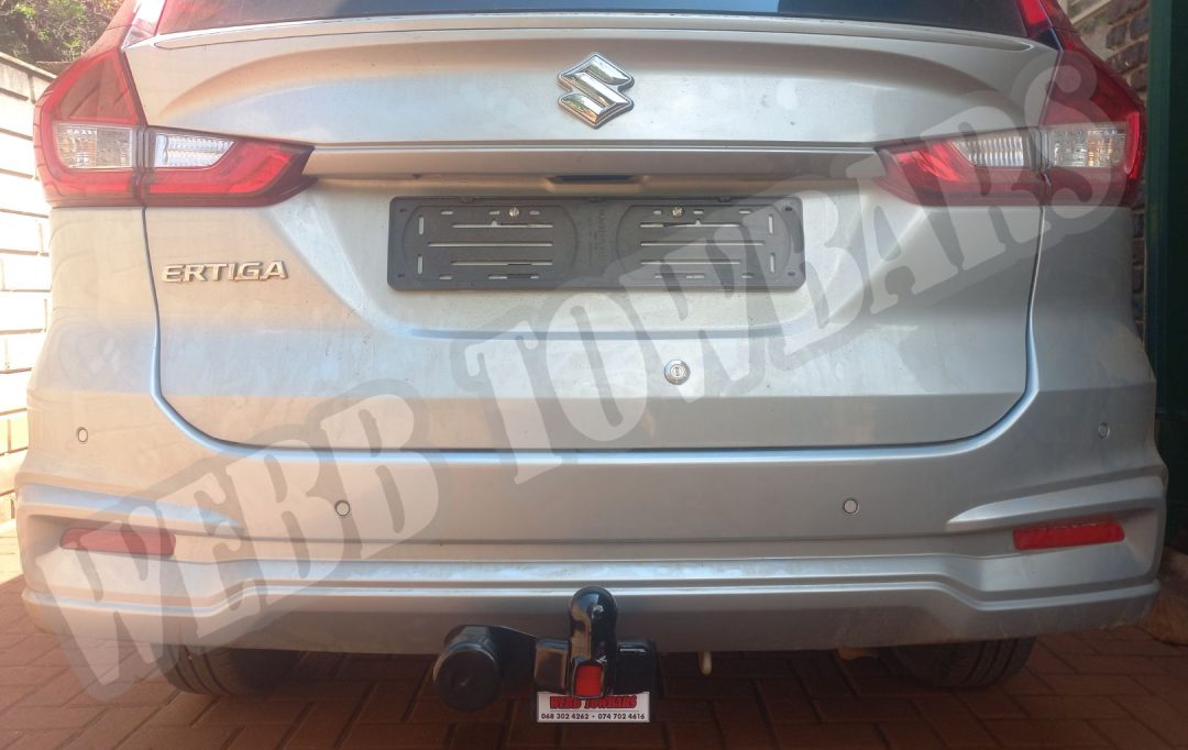 Standard towbar fitted to Suzuki Ertiga by Webb Towbars in Gauteng, South Africa – durable and custom-manufactured for reliable towing