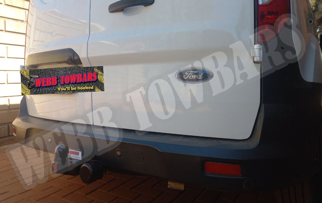 Ford Transit Connect fitted with standard towbar by Webb Towbars in Gauteng, South Africa – custom-manufactured for reliable commercial towing