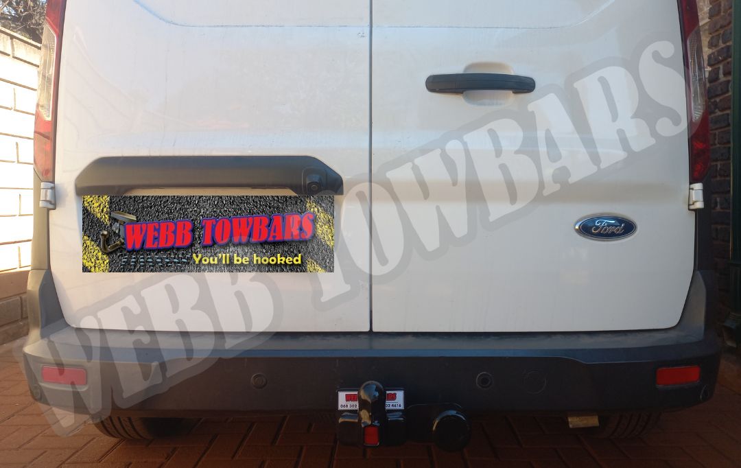 Ford Transit Connect fitted with standard towbar by Webb Towbars in Gauteng, South Africa – custom-manufactured for reliable commercial towing
