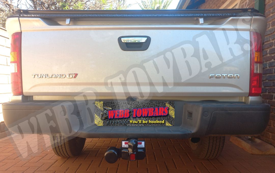 Foton Tunland fitted with a standard towbar by Webb Towbars in Gauteng, South Africa – Expertly manufactured and installed towing solution for bakkies.