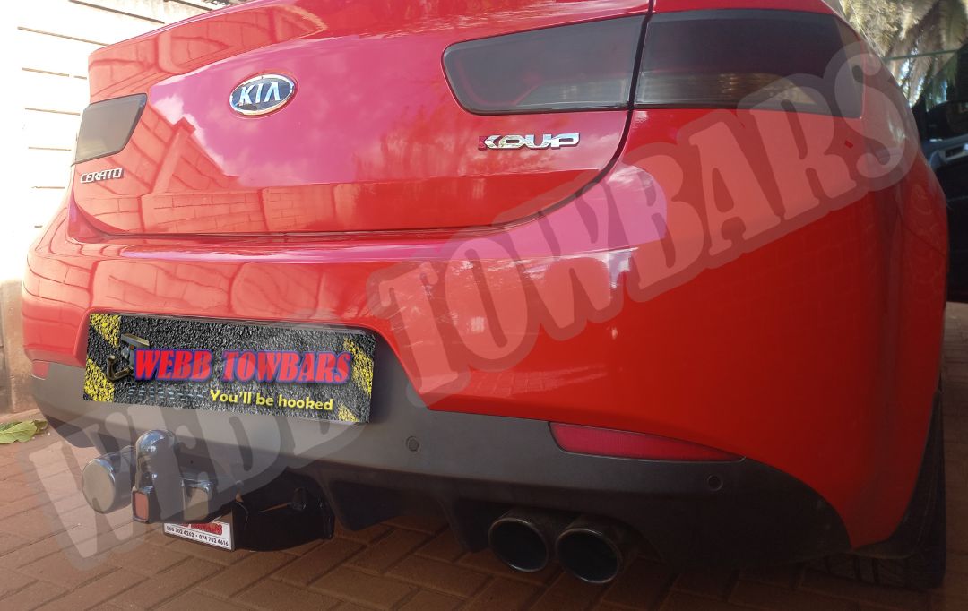 Kia Cerato Koup fitted with a custom standard towbar by Webb Towbars in Gauteng, South Africa – expert installation and quality guaranteed