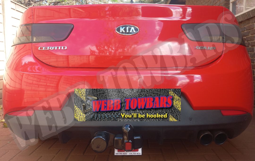 Kia Cerato Koup fitted with a custom standard towbar by Webb Towbars in Gauteng, South Africa – expert installation and quality guaranteed