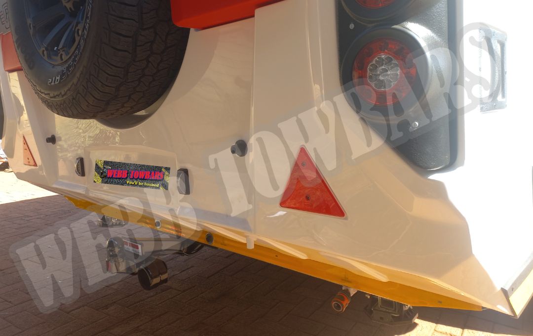 Maverick Caravan fitted with a custom-manufactured standard towbar by Webb Towbars in Meyerton, Gauteng – expert caravan towing solutions in South Africa.