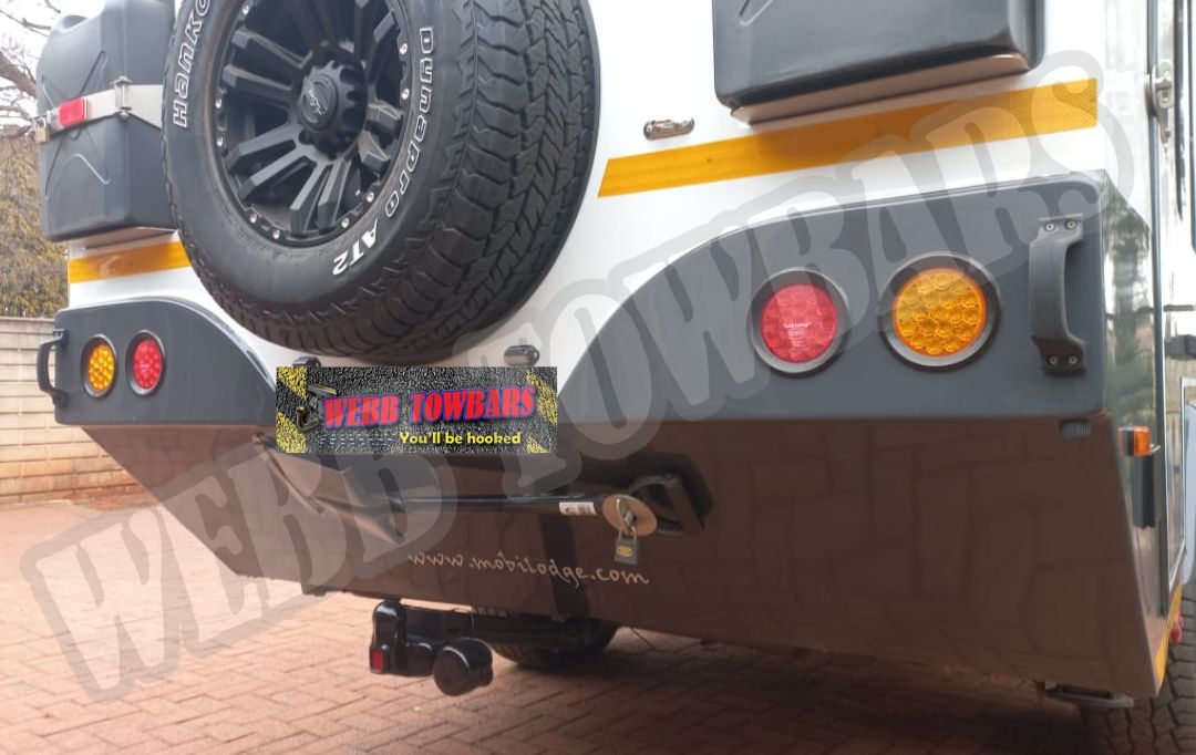 Standard Towbar fitted on Mobi Lodge Caravan by Webb Towbars in Gauteng, South Africa – custom-built for strength, reliability, and seamless caravan towing.