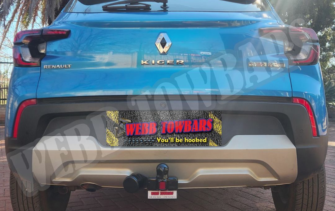Renault Kiger fitted with a standard towbar by Webb Towbars in Gauteng South Africa – high-quality custom towbar installation for compact SUVs