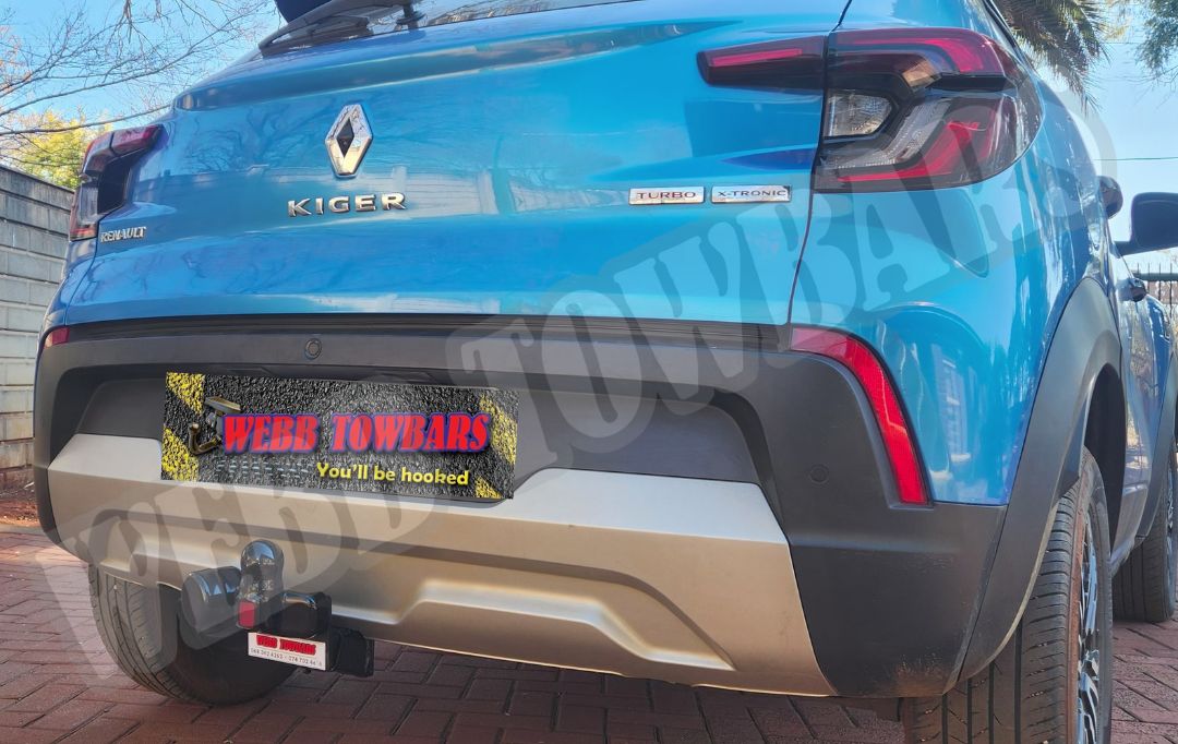 Renault Kiger fitted with a standard towbar by Webb Towbars in Gauteng South Africa – high-quality custom towbar installation for compact SUVs