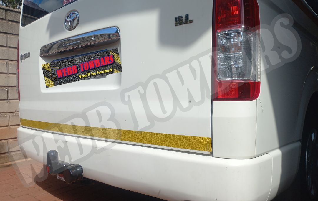 Toyota Quantum fitted with a Standard Towbar by Webb Towbars in Meyerton, Gauteng – Expertly manufactured for safe and reliable towing across South Africa.