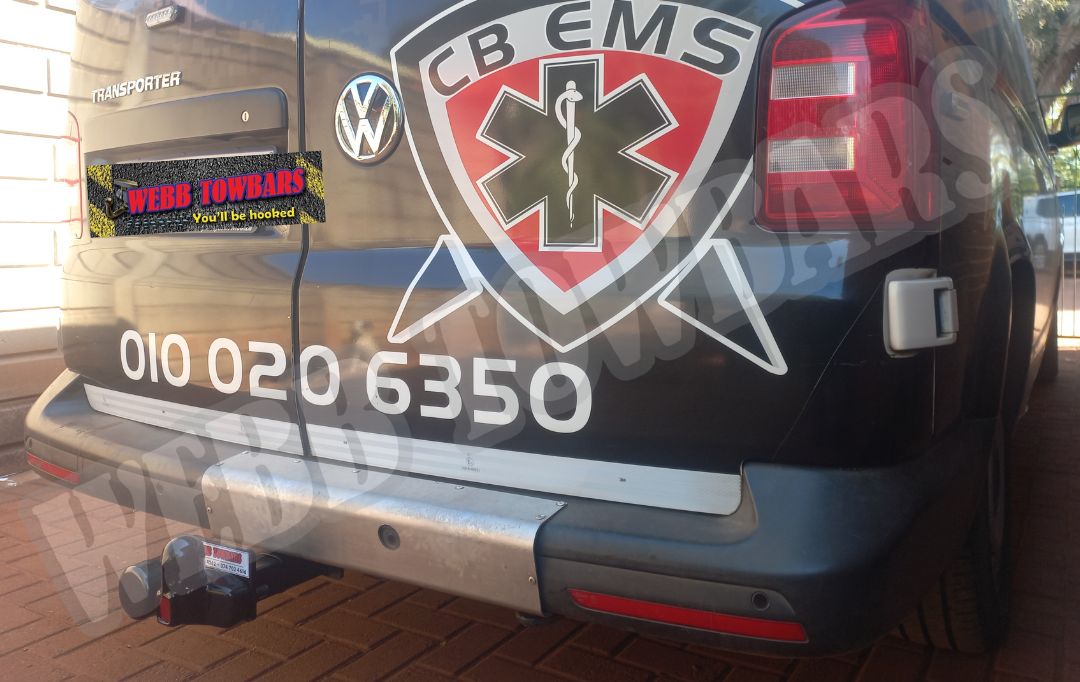 Volkswagen Transporter fitted with a custom standard towbar by Webb Towbars in Gauteng, South Africa – expert manufacturing and installation service.