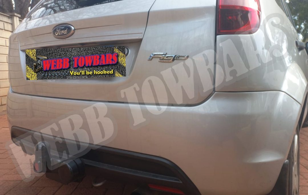 Ford Figo Hatchback fitted with a precision-engineered standard towbar by Webb Towbars in Gauteng, South Africa – custom-manufactured for durability and perfect fitment.