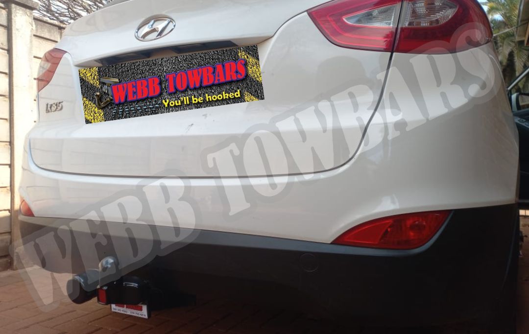 Hyundai ix35 fitted with standard towbar by Webb Towbars in Gauteng, custom-manufactured for reliable towing performance