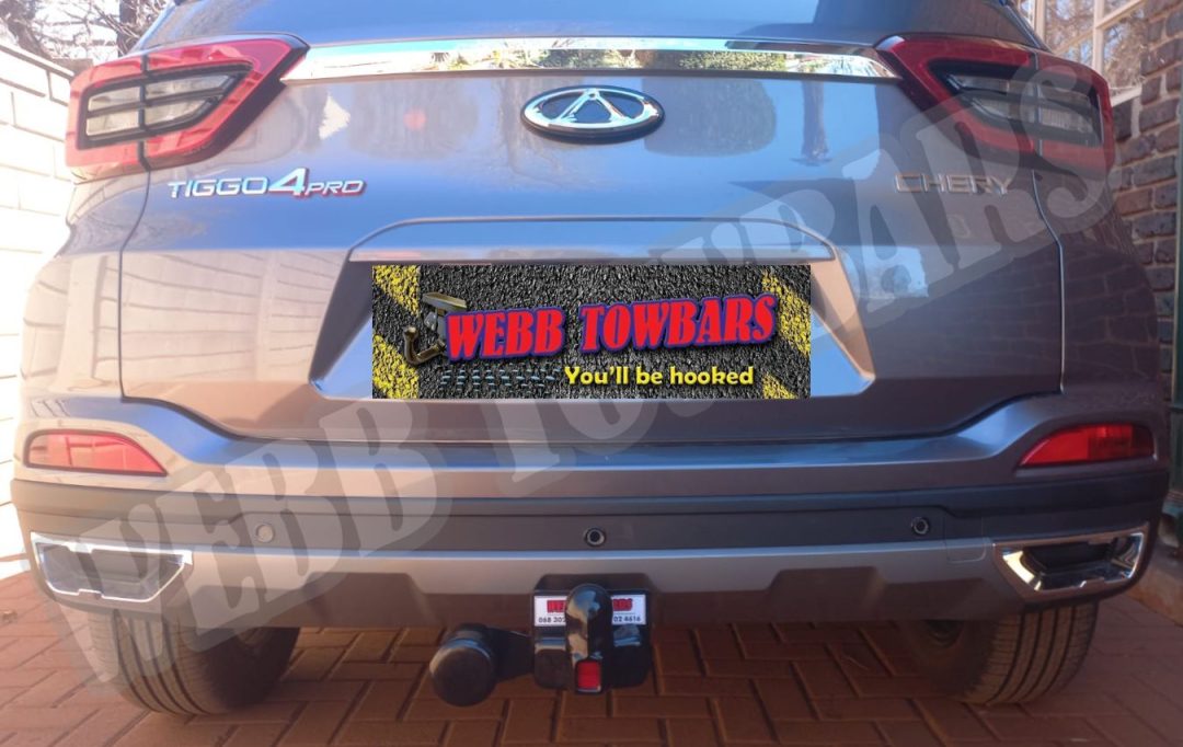 Webb Towbars Chery Tiggo4 Pro standard towbar manufactured and fitted in Gauteng South Africa
