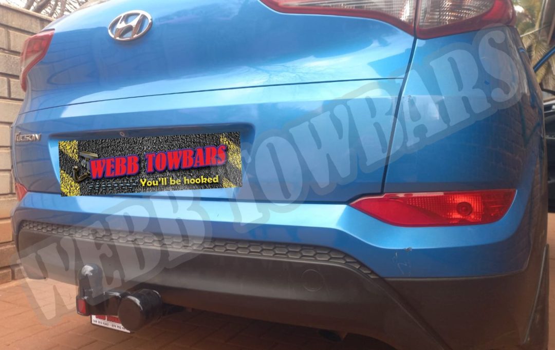 Webb Towbars Hyundai Tucson standard towbar manufactured and professionally fitted in Gauteng South Africa
