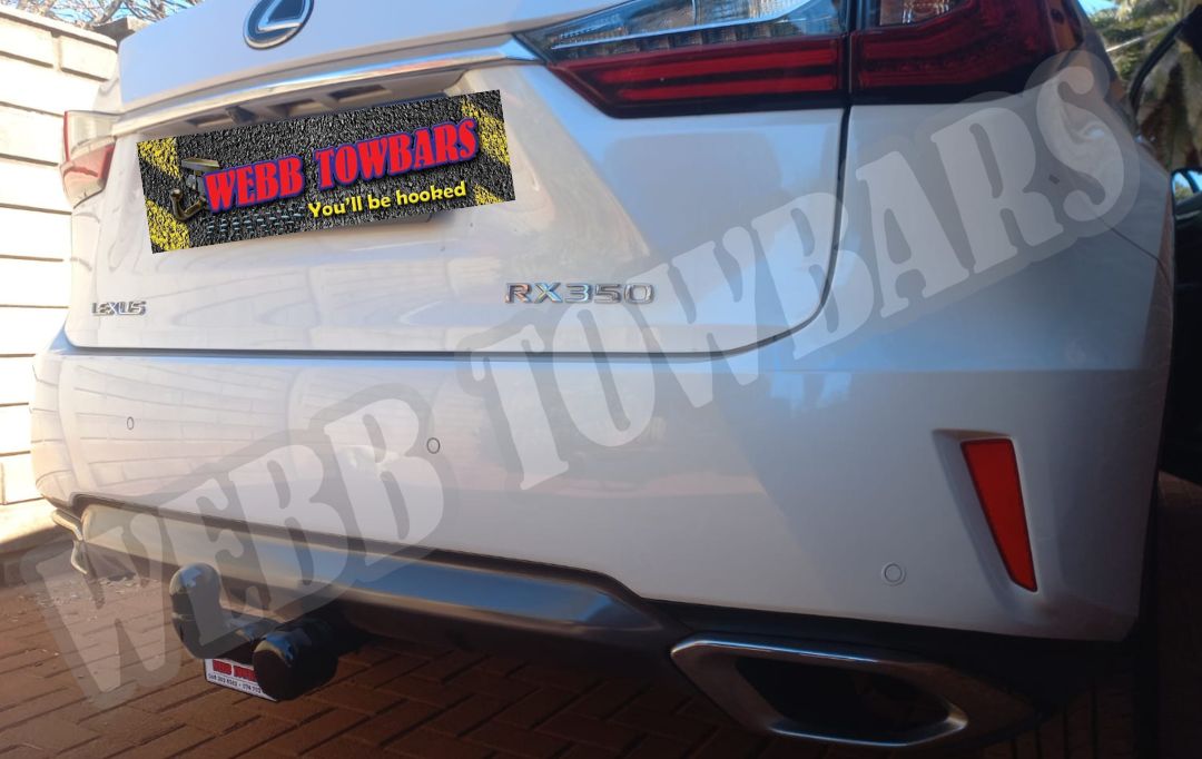 Lexus RX350 fitted with high-quality standard towbar by Webb Towbars in Meyerton, Gauteng - Expert towbar manufacturing and installation in South Africa