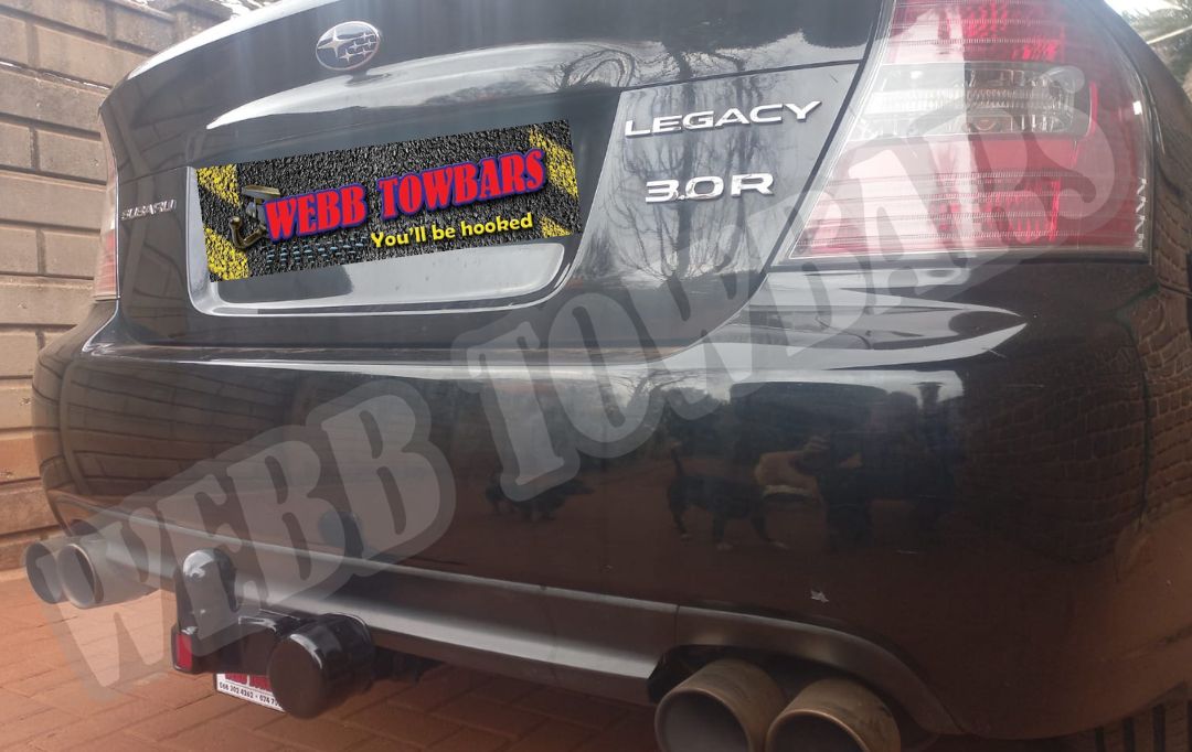 Subaru Legacy standard towbar manufactured and professionally fitted by Webb Towbars Gauteng South Africa