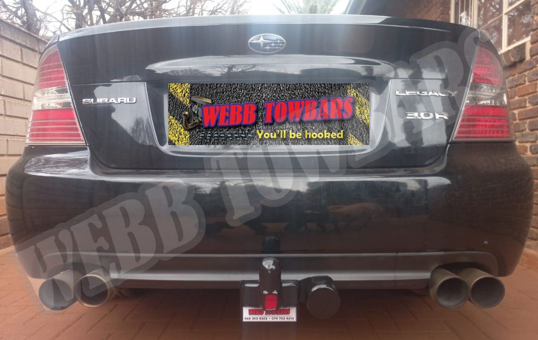 Subaru Legacy standard towbar manufactured and professionally fitted by Webb Towbars Gauteng South Africa