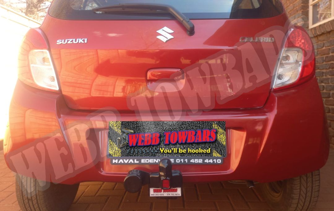 Webb Towbars Suzuki Celerio standard towbar manufactured and fitted in Gauteng South Africa