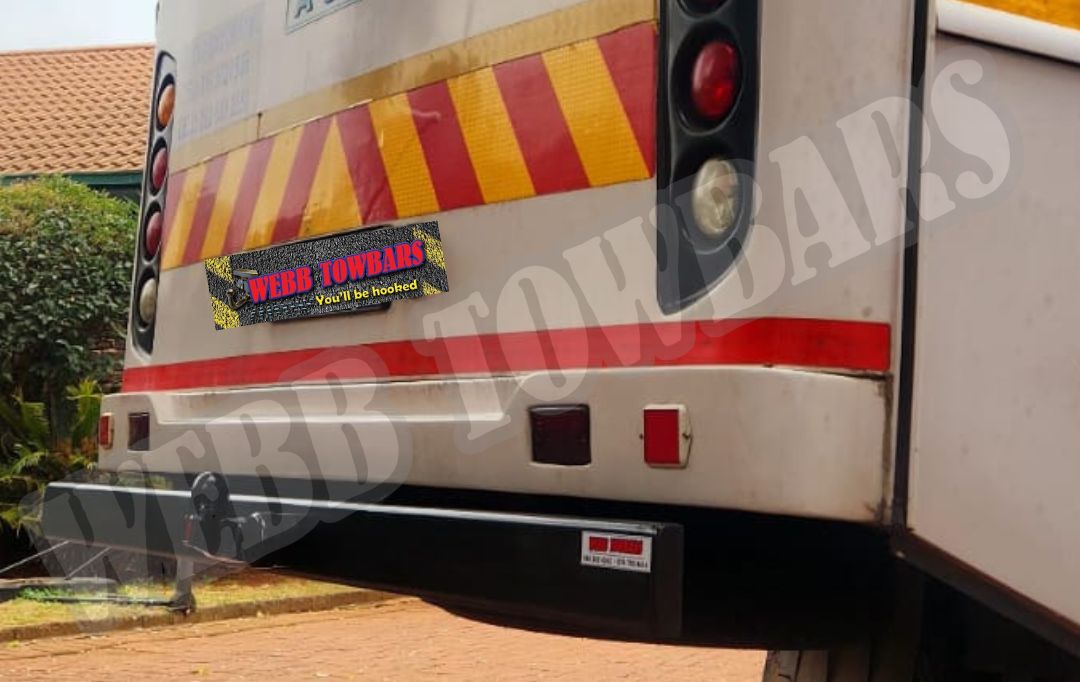 Webb Towbars Tata Bus 918 full channel towbar manufactured and fitted in Gauteng South Africa