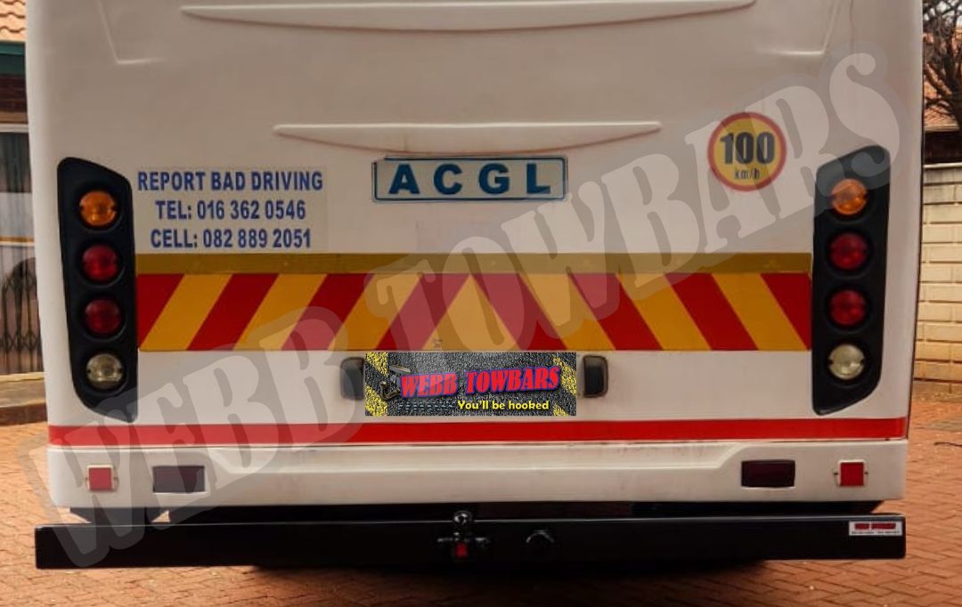 Webb Towbars Tata Bus 918 full channel towbar manufactured and fitted in Gauteng South Africa