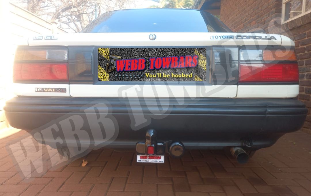 Webb Towbars Toyota Corolla standard towbar manufactured and professionally fitted in Gauteng South Africa