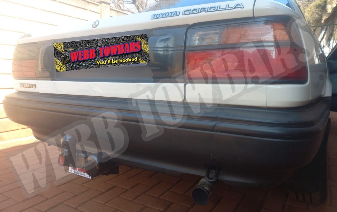 Webb Towbars Toyota Corolla standard towbar manufactured and professionally fitted in Gauteng South Africa