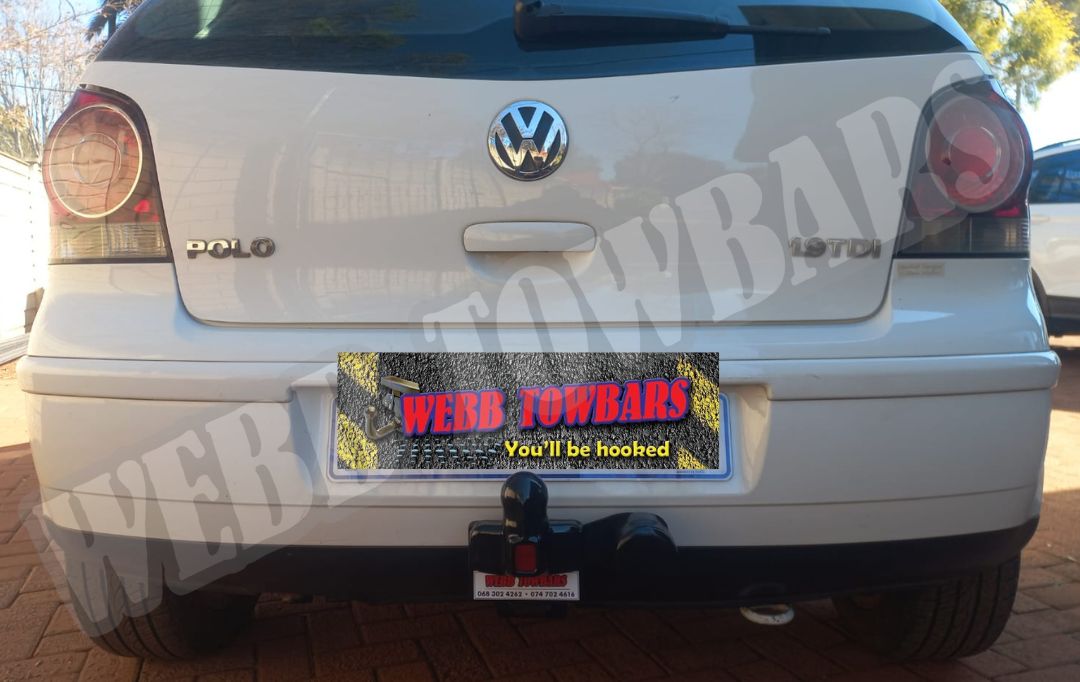 Webb Towbars Volkswagen Polo hatchback standard towbar manufactured and fitted in Gauteng South Africa