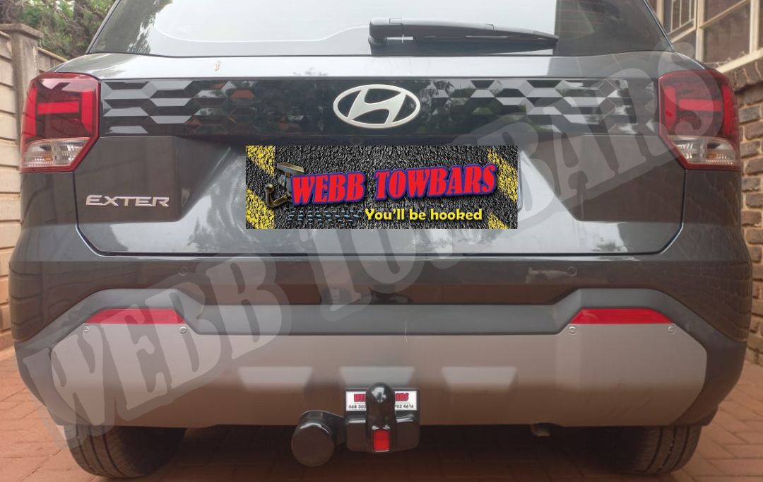 Webb Towbars Hyundai Exter standard towbar manufactured and fitted in Gauteng South Africa