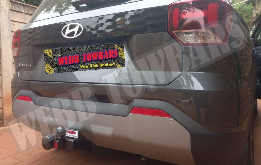 Webb Towbars Hyundai Exter standard towbar manufactured and fitted in Gauteng South Africa