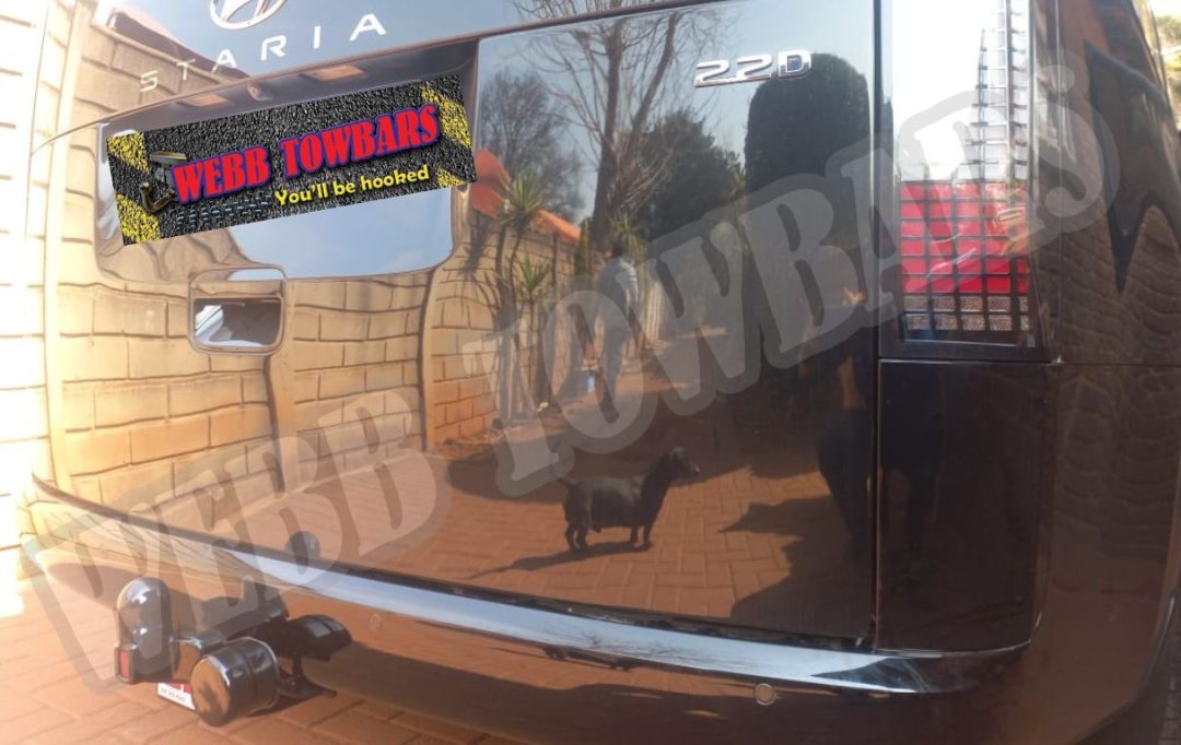 Webb Towbars Hyundai Staria standard towbar manufactured and fitted in Gauteng South Africa