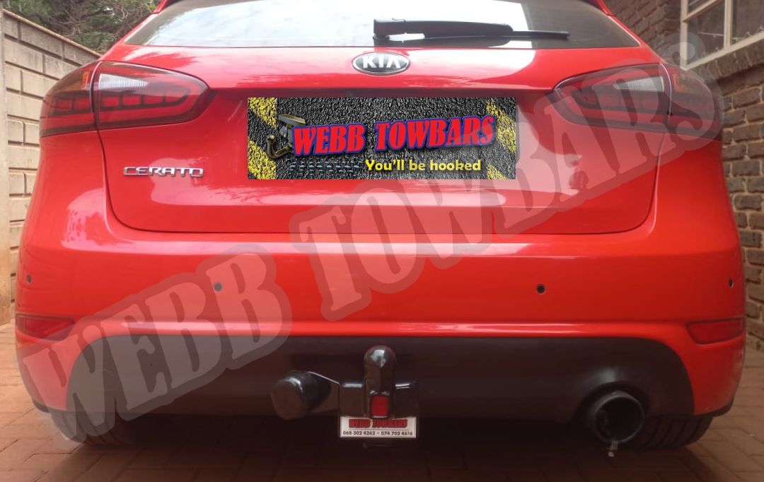 Webb Towbars Kia Cerato Hatchback standard towbar manufactured and fitted in Gauteng South Africa