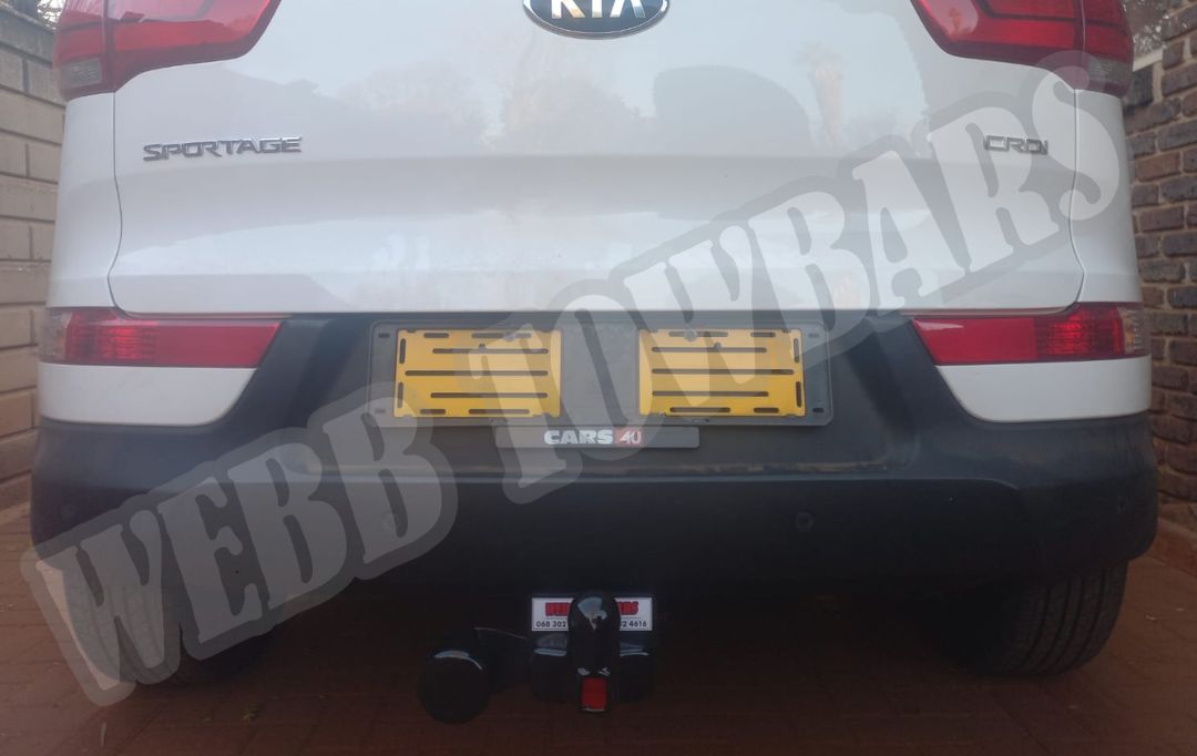 Webb Towbars Kia Sportage standard towbar manufactured and fitted in Gauteng South Africa