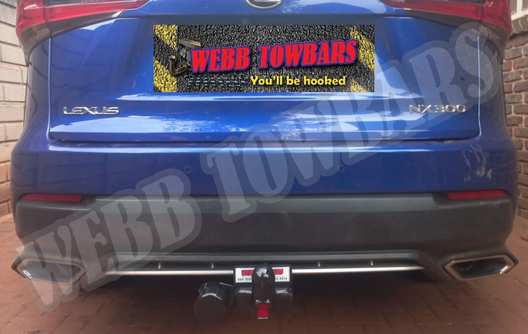 Webb Towbars Lexus NX300 standard towbar manufactured and fitted in Gauteng South Africa
