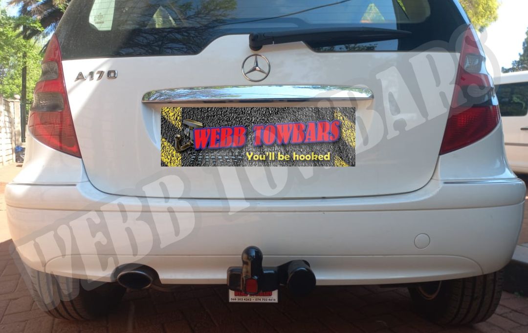 Webb Towbars Mercedes Benz A170 W169 standard towbar manufactured and fitted in Gauteng South Africa