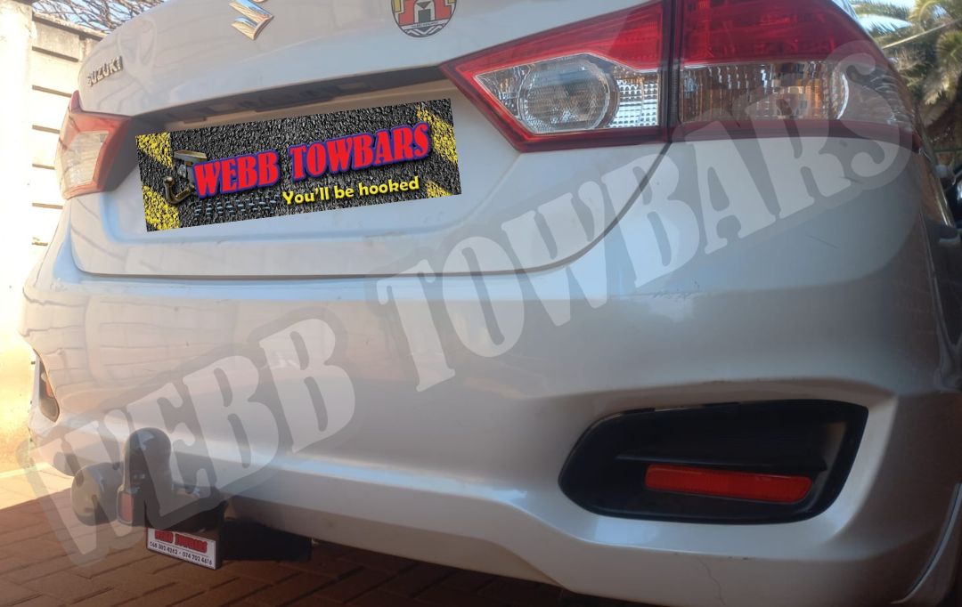 Webb Towbars Suzuki Ciaz standard towbar manufactured and fitted in Gauteng South Africa