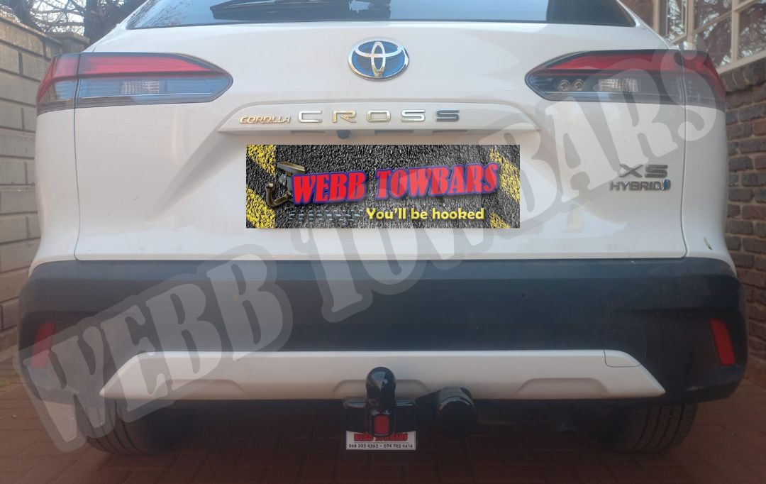 Webb Towbars Toyota Corolla Cross standard towbar manufactured and fitted in Gauteng South Africa