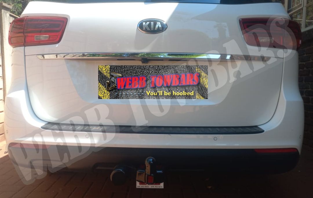 Webb Towbars Kia Grand Sedona standard towbar manufactured and fitted in Gauteng South Africa