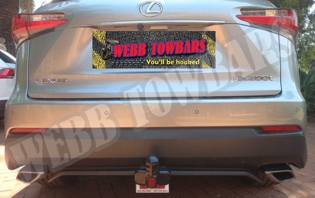 Webb Towbars Lexus NX200t detachable towbar manufactured and fitted in Gauteng South Africa