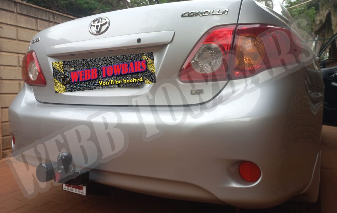 Webb Towbars Toyota Corolla standard towbar manufactured and fitted in Gauteng South Africa