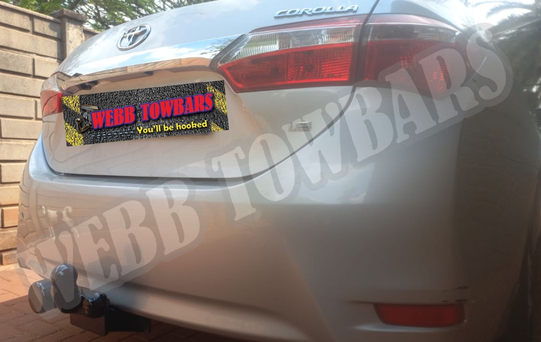 Webb Towbars Toyota Corolla standard towbar manufactured and fitted in Gauteng South Africa