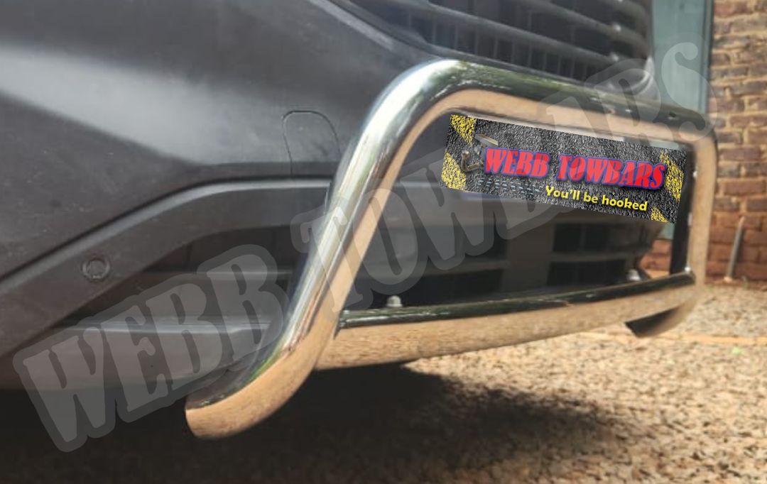 Webb Towbars Ford Transit Custom stainless steel nudge bar manufactured and fitted in Gauteng South Africa