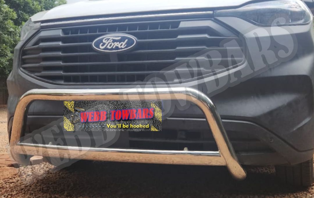 Webb Towbars Ford Transit Custom stainless steel nudge bar manufactured and fitted in Gauteng South Africa