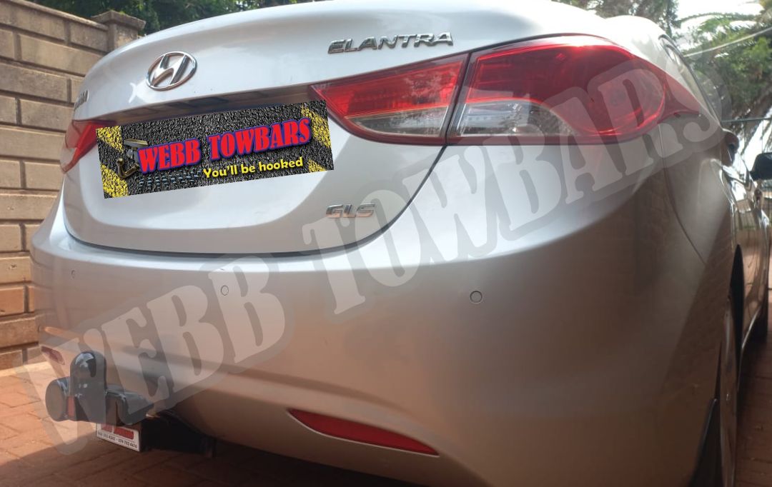 Webb Towbars Hyundai Elantra standard towbar manufactured and fitted in Gauteng South Africa
