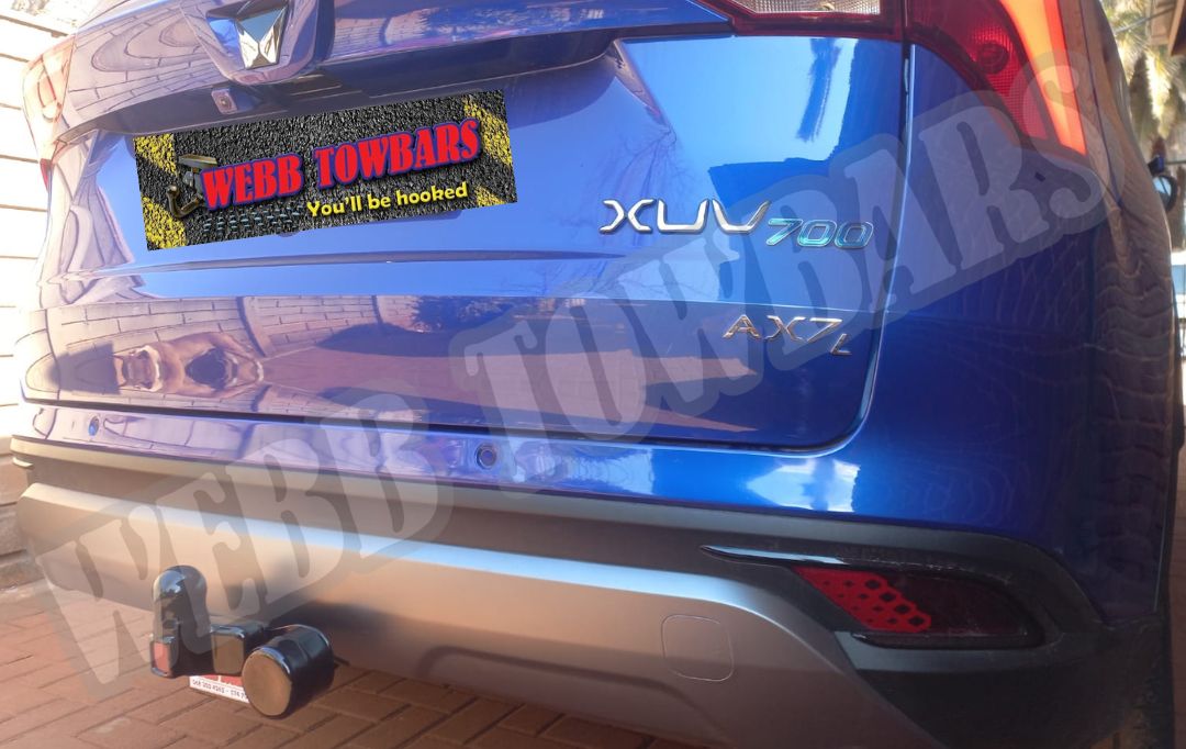 Webb Towbars Mahindra XUV700 standard towbar manufactured and fitted in Gauteng South Africa